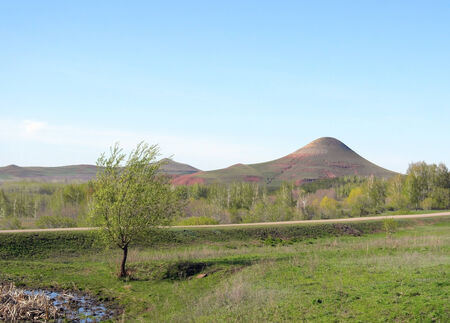 Beautiful summer landscape with mountainsの写真素材