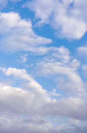 Beautiful blue sky with clouds, air natureの写真素材