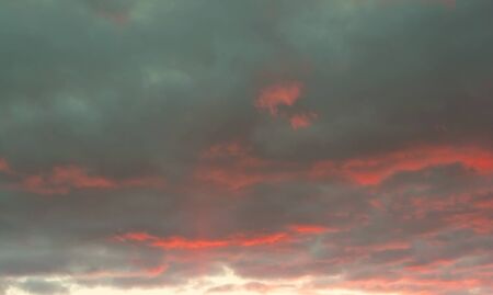 Beautiful evening sky with cloudsの写真素材