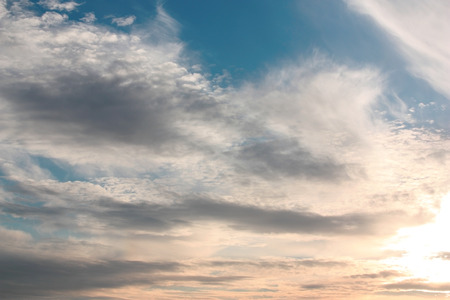 Beautiful blue sky with cloudsの写真素材
