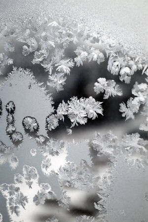 Abstract texture, pattern frost on the windowの写真素材