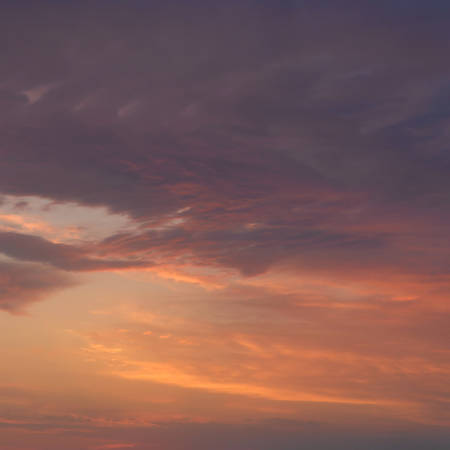 Beautiful evening sky with cloudsの写真素材