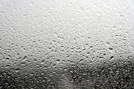 On a summer raining day. Drops of water on the window. Shallow DOFの写真素材