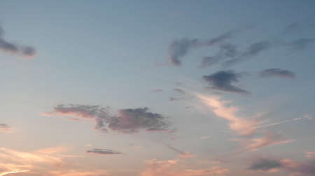 Evening beautiful sky with cloudsの写真素材
