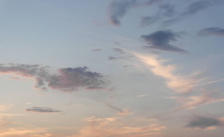 Evening beautiful sky with cloudsの写真素材