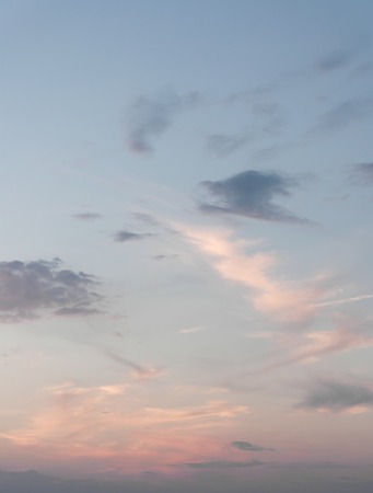Evening beautiful sky with cloudsの写真素材