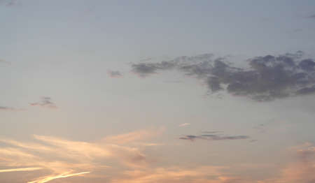 Evening beautiful sky with cloudsの写真素材