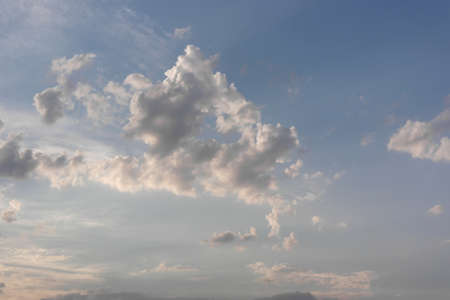 Evening beautiful sky with cloudsの写真素材