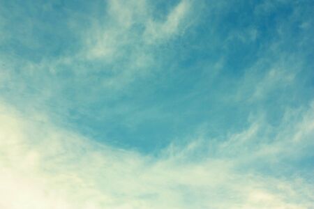 Beautiful blue sky with clouds, air nature