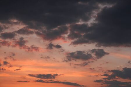 Beautiful blue sky with clouds, air natureの写真素材