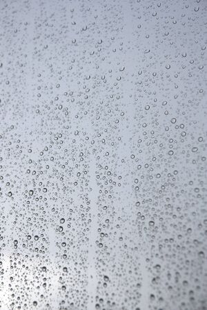 Drops of rain on the window (glass). Shallow DOF.の写真素材