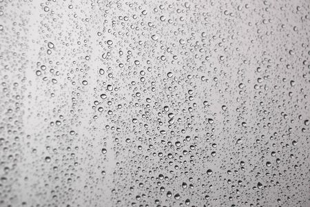 Drops of rain on the window (glass). Shallow DOF.の写真素材