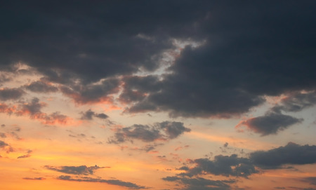 Beautiful blue sky with clouds, air natureの写真素材