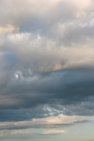 Beautiful evening sky with cloudsの写真素材