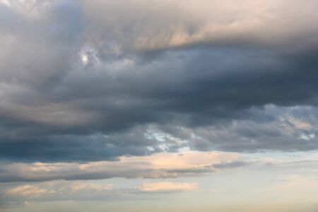 Beautiful evening sky with cloudsの写真素材