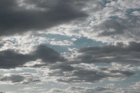 Beautiful evening sky with cloudsの写真素材