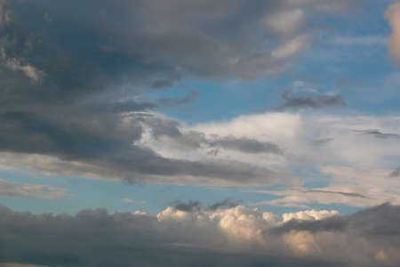 Beautiful evening sky with cloudsの写真素材