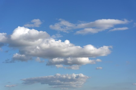 Beautiful blue sky with clouds, air natureの写真素材