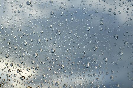 Drops of rain on the window, shallow dof.の写真素材