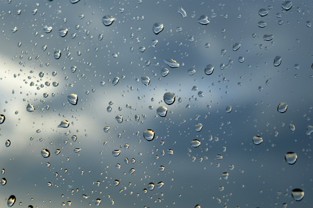 Drops of rain on the window, shallow dof.の写真素材
