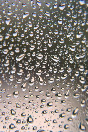 Drops of rain on the window, shallow dofの写真素材