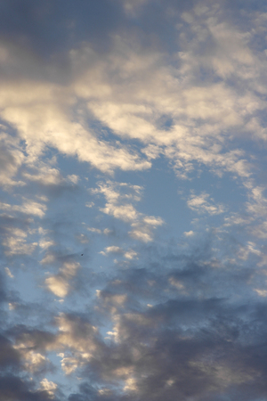 Beautiful eveing sky with clouds, air natureの写真素材