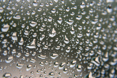 Drops of rain on the window, shallow dofの写真素材