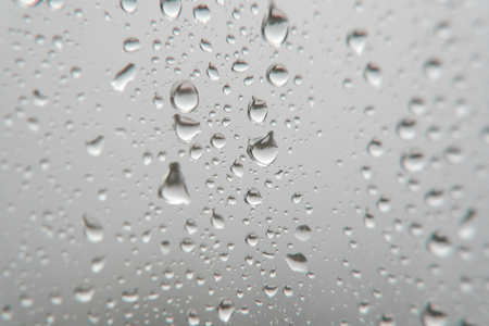 Drops of rain on the window, shallow dofの写真素材