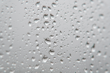 Drops of rain on the window, shallow dofの写真素材