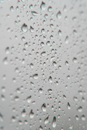 Drops of rain on the window, shallow dofの写真素材