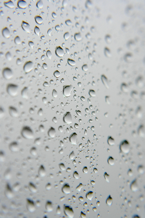 Drops of rain on the window, shallow dofの写真素材