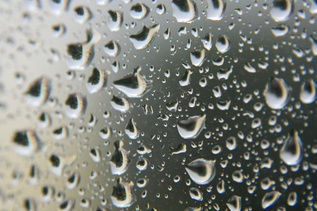 Drops of rain on the window, shallow dofの写真素材