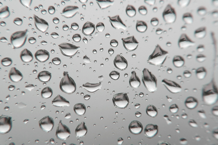 Drops of rain on the window, shallow dofの写真素材