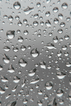 Drops of rain on the window, shallow dofの写真素材