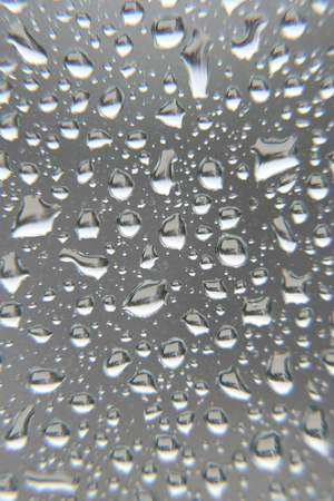 Drops of rain on the window, shallow dofの写真素材