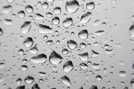 Drops of rain on the window, shallow dofの写真素材