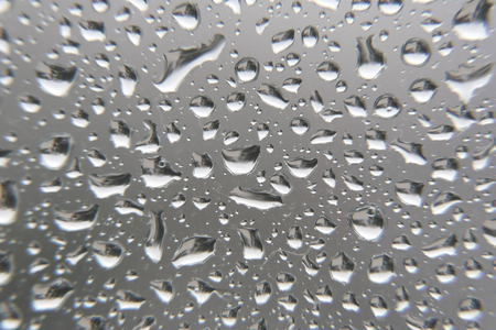 Drops of rain on the window, shallow dofの写真素材