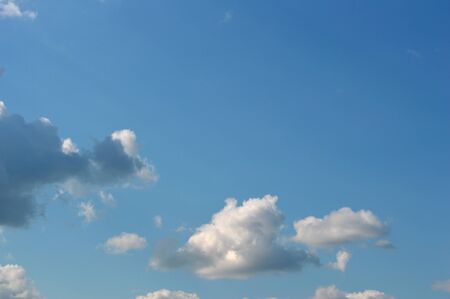 Beautiful summer sky with clouds, air natureの写真素材