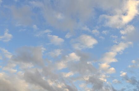 Beautiful summer sky with clouds, air natureの写真素材
