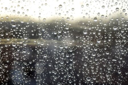Drops of rain on the window, shallow dofの写真素材