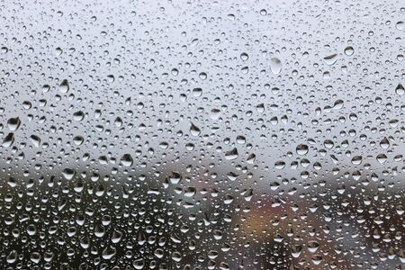 Drops of rain on the window, shallow dofの写真素材
