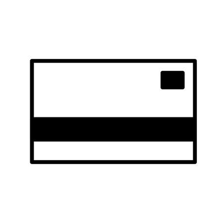 Bank card icon. Technology concept. Black shape. Mobile payment. Digital electronic. Vector illustration. Stock image.のイラスト素材