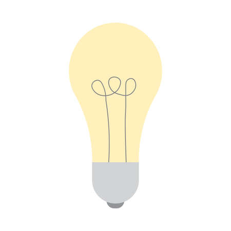 Bulb on white background. Business concept. Inspiration concept. Creative concept idea design. Vector illustration. stock image.のイラスト素材