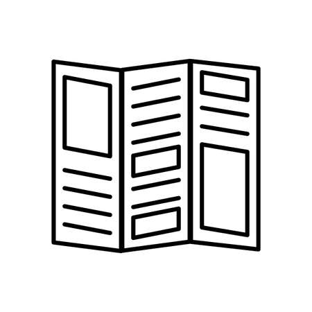 Black newspaper icon. Business vector icon. Financial news. Flat, outline. Vector illustration. stock image.のイラスト素材