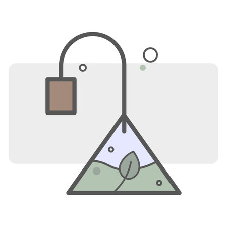 cartoon tea bag. Vector illustration.のイラスト素材