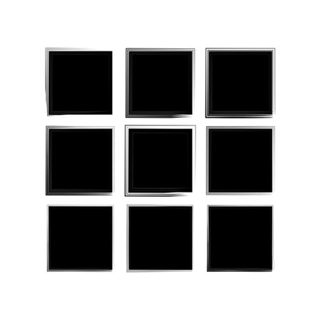 brush squares. Ink paint brush stain square. Grunge texture. Vector illustration. stock image.のイラスト素材