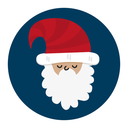 Santa claus hat. Merry christmas greeting card. Vector illustration. stock image.のイラスト素材