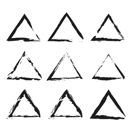 brush triangles. Vector illustration.のイラスト素材