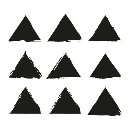 brush triangles. Vector illustration.のイラスト素材