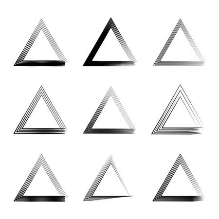 brush triangles. Vector illustration.のイラスト素材